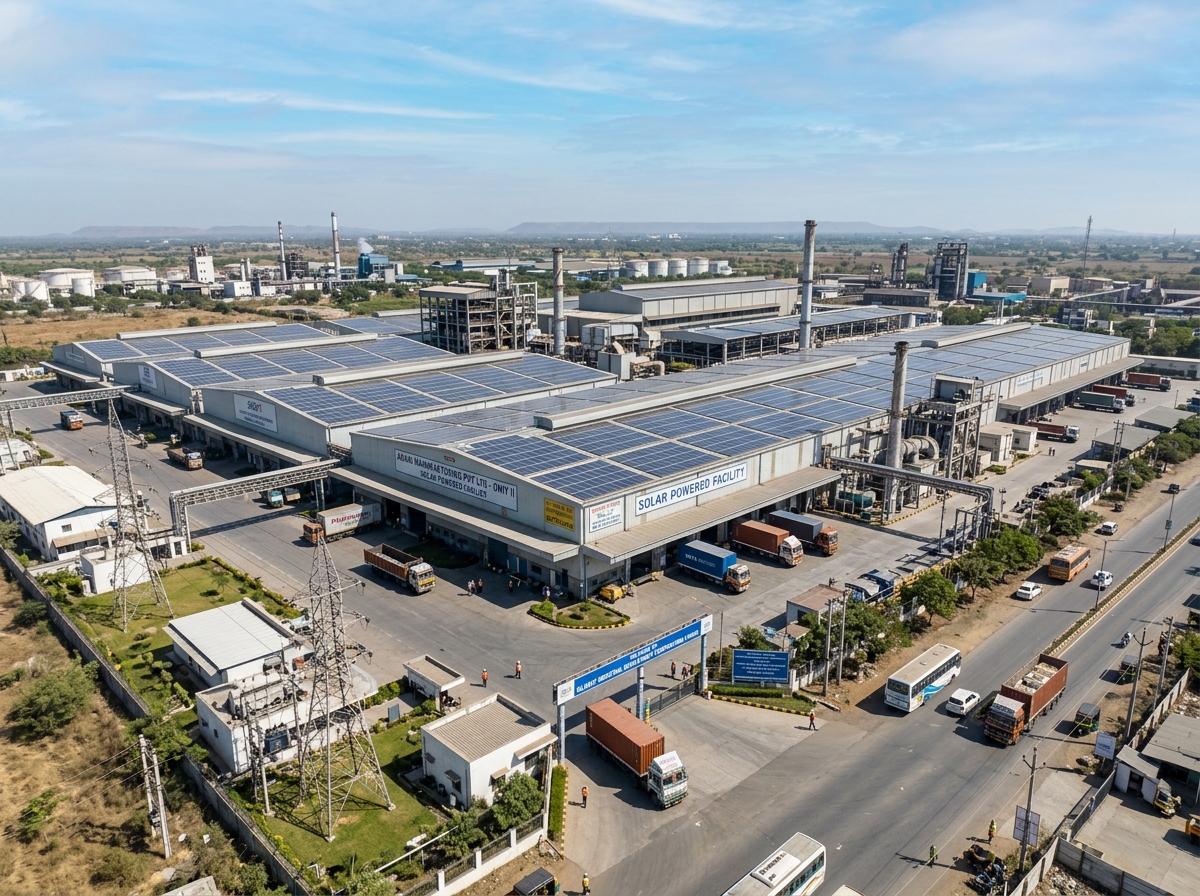Industrial rooftop solar system in Mandideep Pithampur
