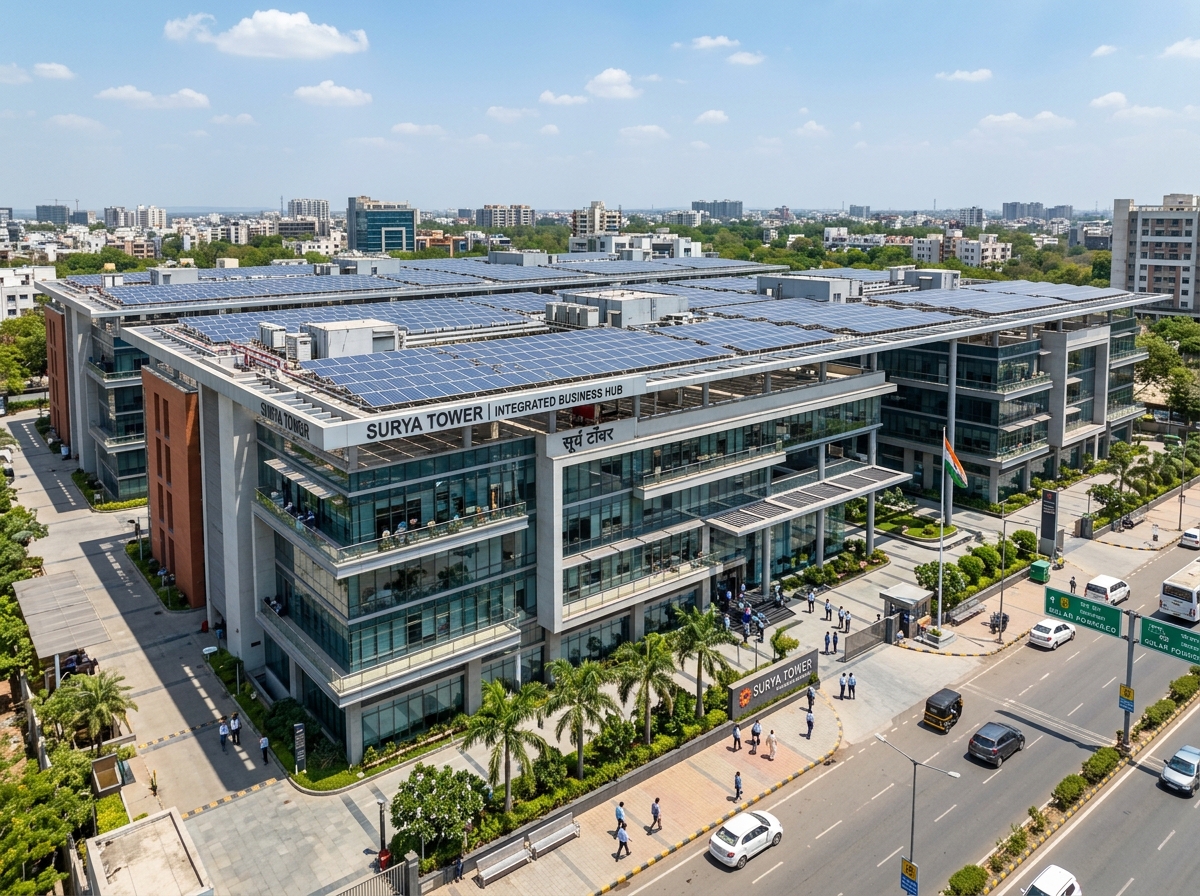 All-in-one solar street light installation in India